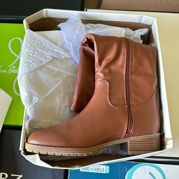 Style & Co. Womens Graciee Faux Leather Knee-High Boots Brown - Picture 2 of 5